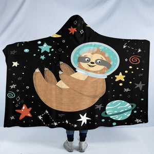 Space Sloth SW1626 Hooded Blanket
