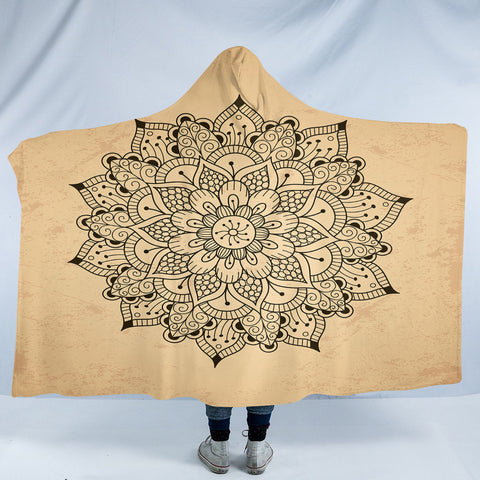 Image of Concentric Bodhi Leaves SW1619 Hooded Blanket