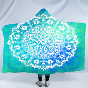 Blueish Mandala SW2414 Hooded Blanket