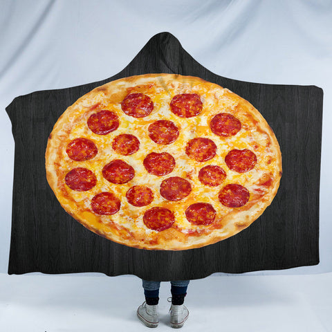 Image of Ham Pizza SW2179 Hooded Blanket