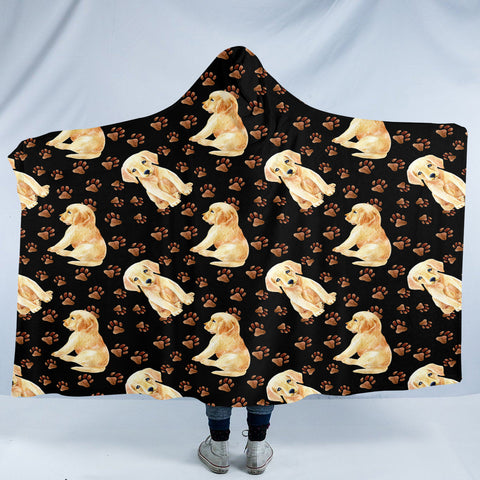 Image of Puppies SW2392 Hooded Blanket