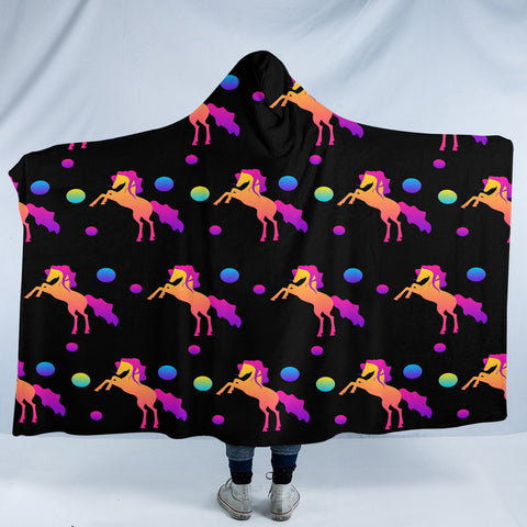 Image of Prancing Horse SW1754 Hooded Blanket