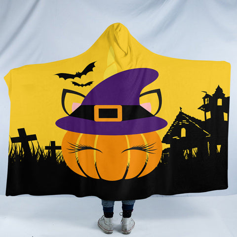 Image of Halloween Pumpkin SW1853 Hooded Blanket