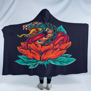 Snake & Flower SW2036 Hooded Blanket