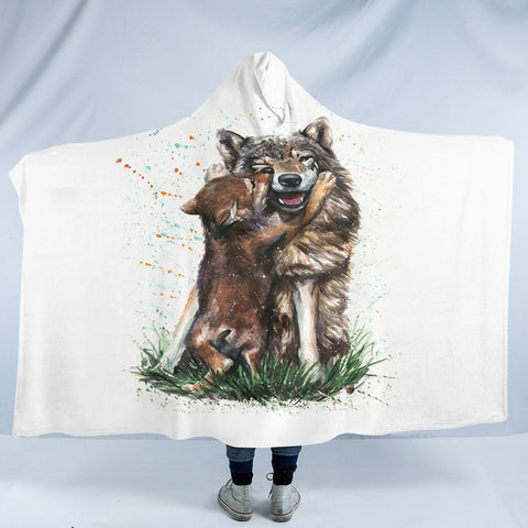 Image of Wolf Kiss SW2081 Hooded Blanket