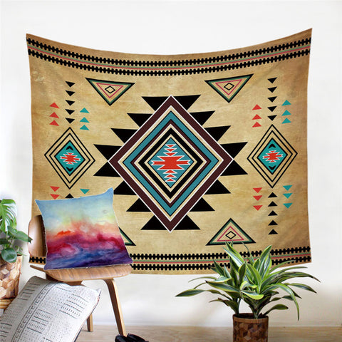 Image of Aztec Pattern Tapestry - Beddingify
