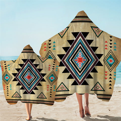 Image of Aztec Themed Hooded Towel
