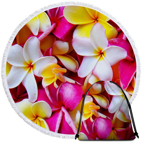 Image of Frangipani Passion Round Towel Set - Beddingify