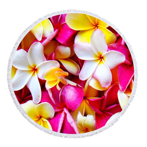 Image of Frangipani Passion Round Towel Set - Beddingify