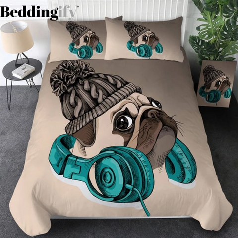 Image of Musical Pug Bedding Set - Beddingify