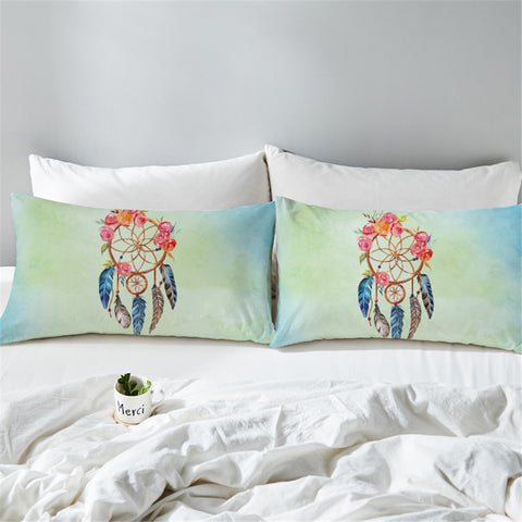 Image of Floral Dream Catcher Pillowcase