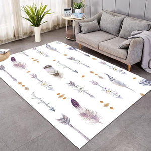 Feathers & Arrows White SW1096 Rug