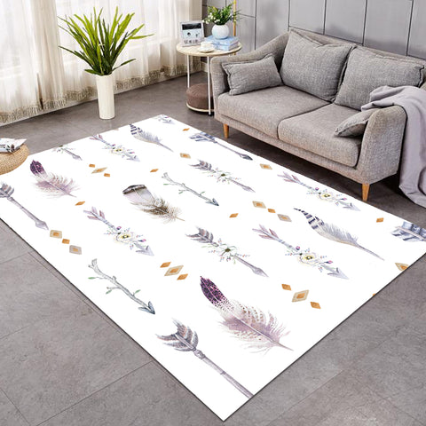 Image of Feathers & Arrows White SW1096 Rug