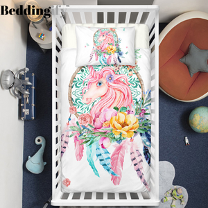 Unicorn Dreamcatcher Crib Bedding Set - Beddingify