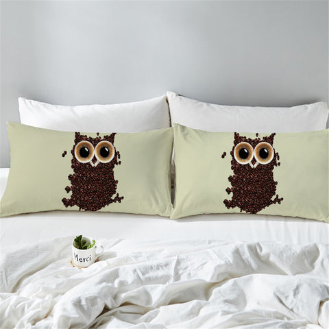 Image of Coffee Bean Owl Pillowcase
