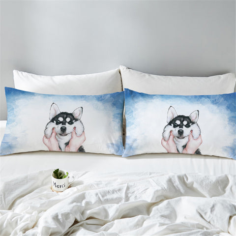 Image of Pinched Husky Pillowcase