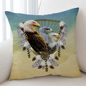 3D Bald Eagles Cushion Cover - Beddingify