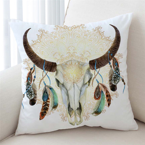 Image of Trophy Head White Cushion Cover - Beddingify