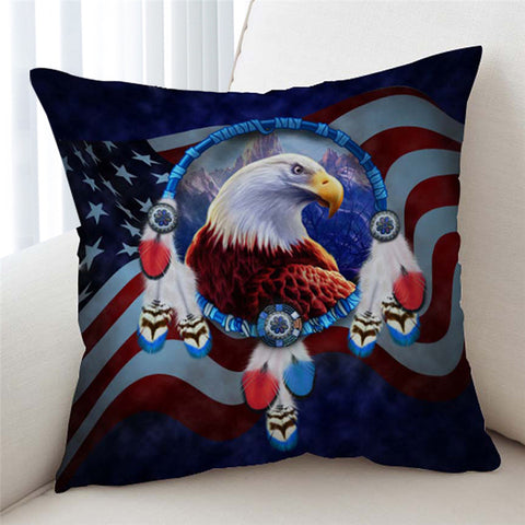 Image of Bald Eagle American Themed Cushion Cover - Beddingify