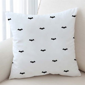 Bat Patterns White Cushion Cover - Beddingify