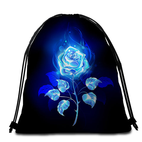 Image of Ghostly Rose Round Beach Towel Set