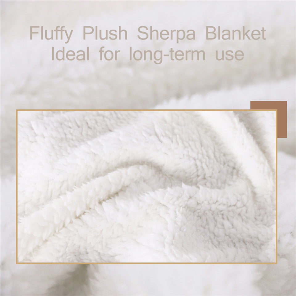 Wild Animal Pattern Sherpa Fleece Blanket - Beddingify
