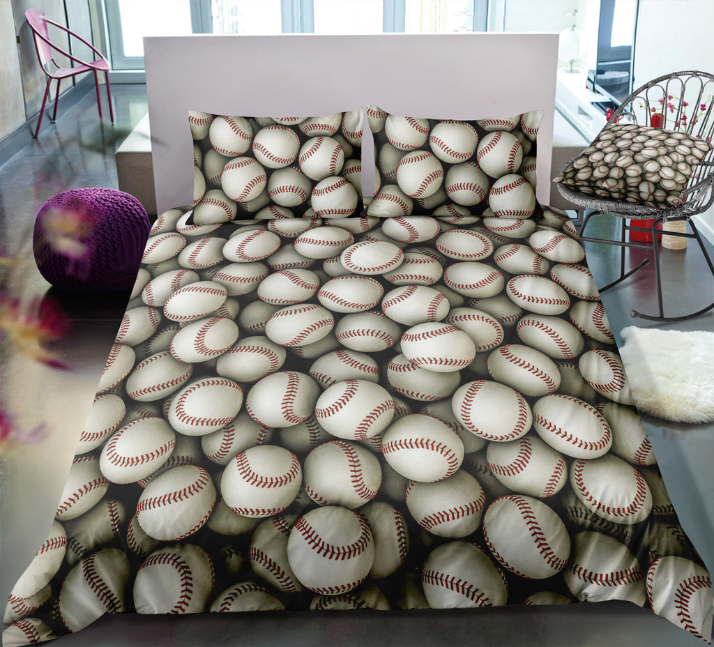 Baseballs Bedding Set - Beddingify