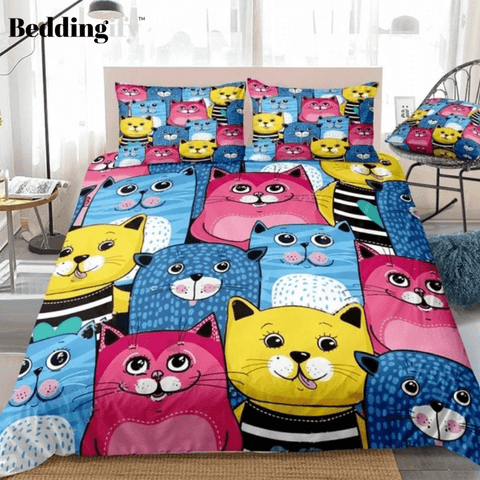Colorful Cats Bedding Set - Beddingify