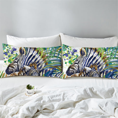 Image of Tropical Zebra Pillowcase