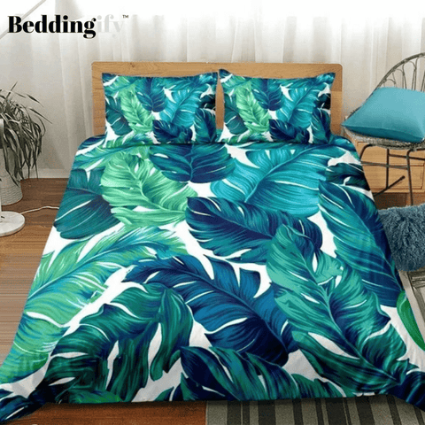 Tropical plants Print Bedding Set - Beddingify