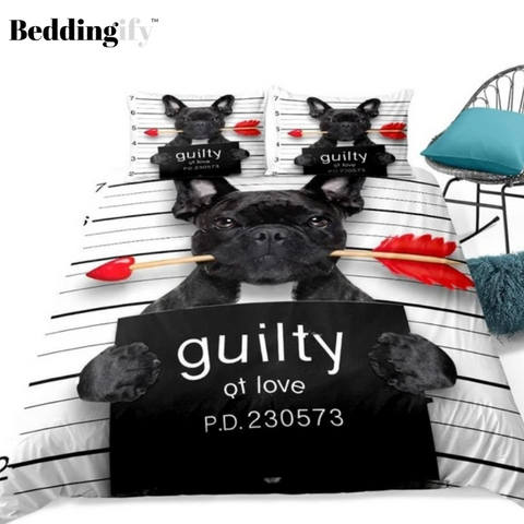 Image of Black Bulldog Bedding Set - Beddingify