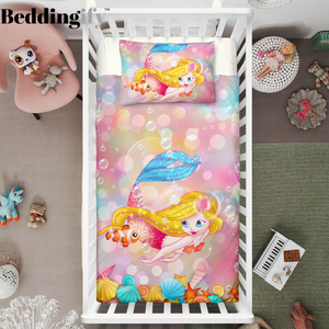 Bubble Mermaid Crib Bedding Set - Beddingify