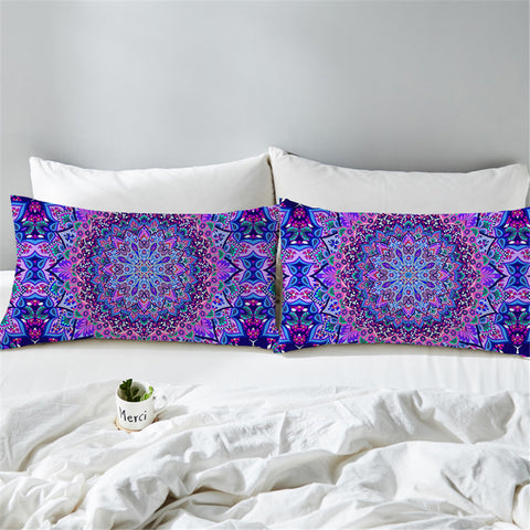 Image of Mandala Wheel Purplish Pillowcase