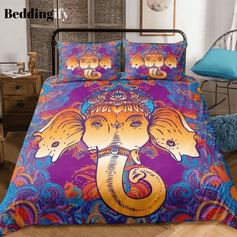 Image of Bohemian Elephant Mandala Bedding Set - Beddingify