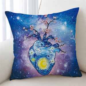 Cosmic Heart Galaxy Cushion Cover - Beddingify