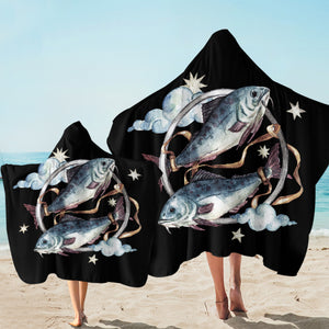 Pisces Illustrate SW1749 Hooded Towel