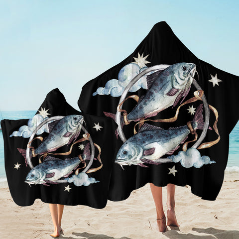 Image of Pisces Illustrate SW1749 Hooded Towel