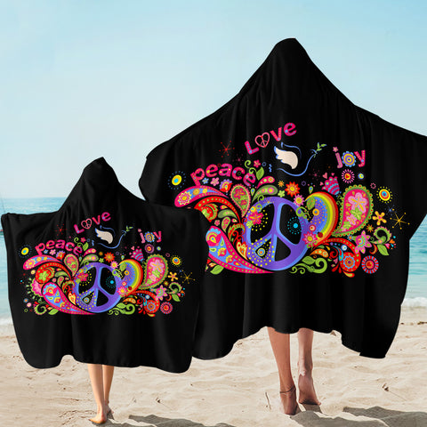 Image of Peace & Love SW2168 Hooded Towel