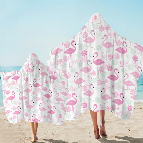 Image of Pink Flamingo SW2245 Hooded Towel