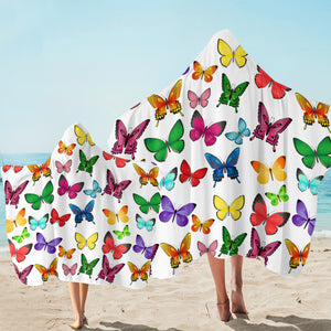 Colorful Butterflies SW1898 Hooded Towel