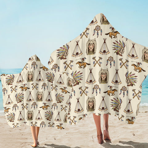 Image of Tribal Themed SW2165 Hooded Towel
