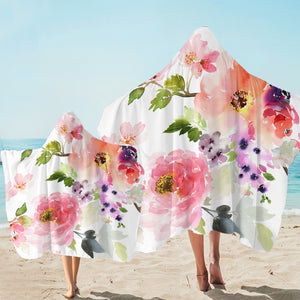 Flowers SW2410 Hooded Towel