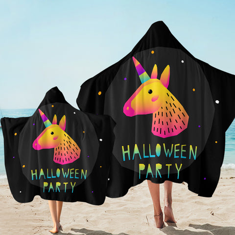 Image of Halloween Unicorn SW1753 Hooded Towel