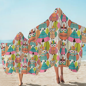 Tribal Owls SW2070 Hooded Towel