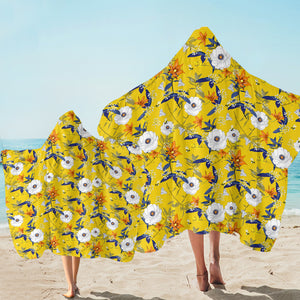 White Spotted Yellow SW2171 Hooded Towel