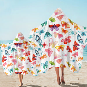 Colorful Butterflies SW2029 Hooded Towel