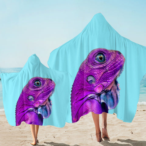 Image of Purple Chameleon SW2418 Hooded Towel