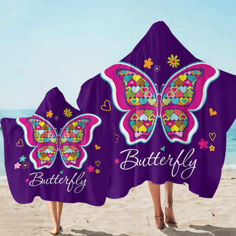 Image of Beautiful Butterfly SW2487 Hooded Towel