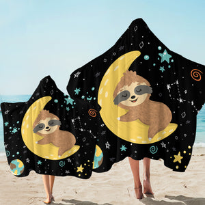 Moon Snooze Space SW1628 Hooded Towel