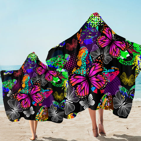 Image of Butterflies SW2228 Hooded Towel
